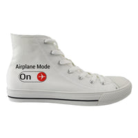 Thumbnail for Airplane Mode On Designed Long Canvas Shoes (Women)