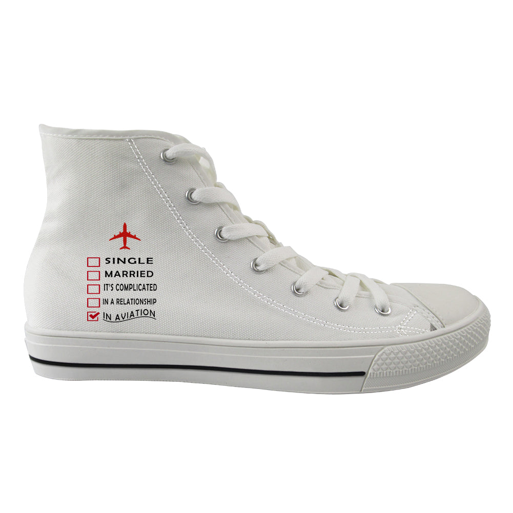 In Aviation Designed Long Canvas Shoes (Women)
