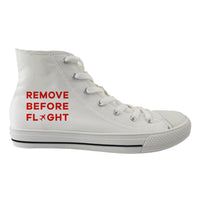 Thumbnail for Remove Before Flight Designed Long Canvas Shoes (Men)