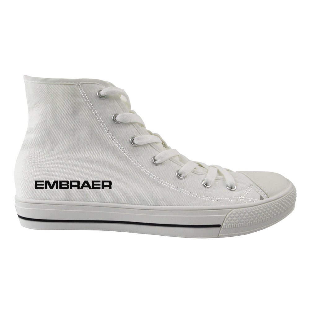 Embraer & Text Designed Long Canvas Shoes (Women)