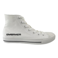 Thumbnail for Embraer & Text Designed Long Canvas Shoes (Women)