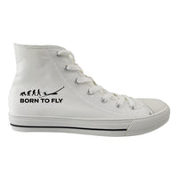 Thumbnail for Born To Fly Glider Designed Long Canvas Shoes (Women)