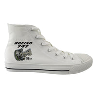Thumbnail for Boeing 747 & GENX Engine Designed Long Canvas Shoes (Women)