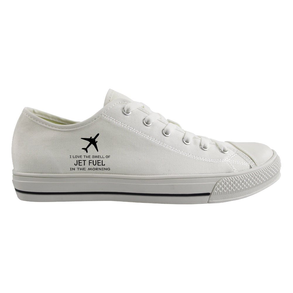 I Love The Smell Of Jet Fuel In The Morning Designed Canvas Shoes (Men)