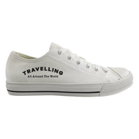 Thumbnail for Travelling All Around The World Designed Canvas Shoes (Women)