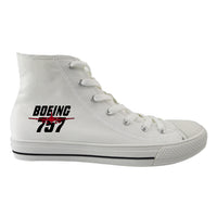 Thumbnail for Amazing Boeing 757 Designed Long Canvas Shoes (Women)