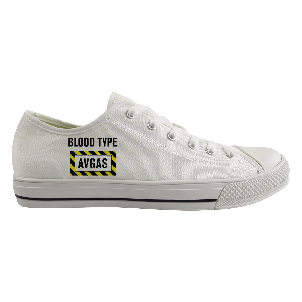Blood Type AVGAS Designed Canvas Shoes (Women)