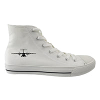Thumbnail for ATR-72 Silhouette Designed Long Canvas Shoes (Men)