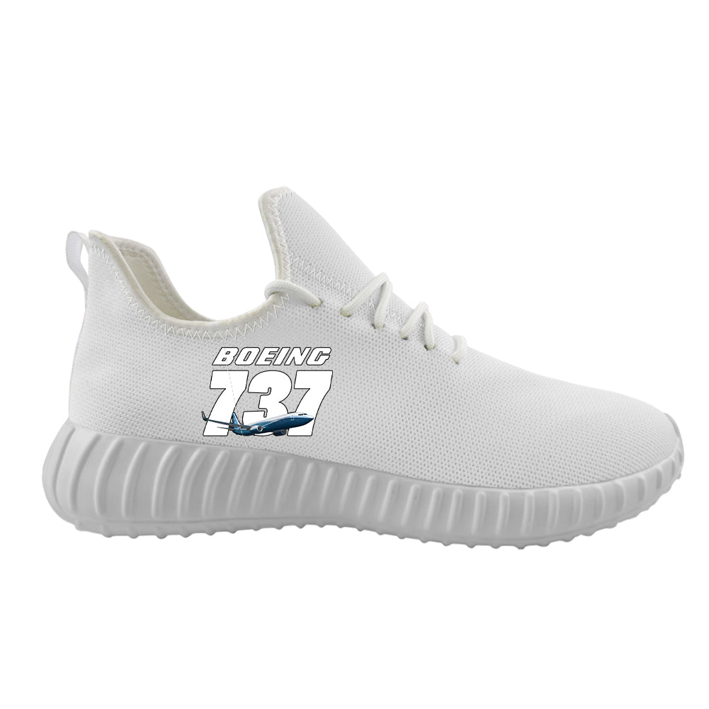 Super Boeing 737+Text Designed Sport Sneakers & Shoes (MEN)