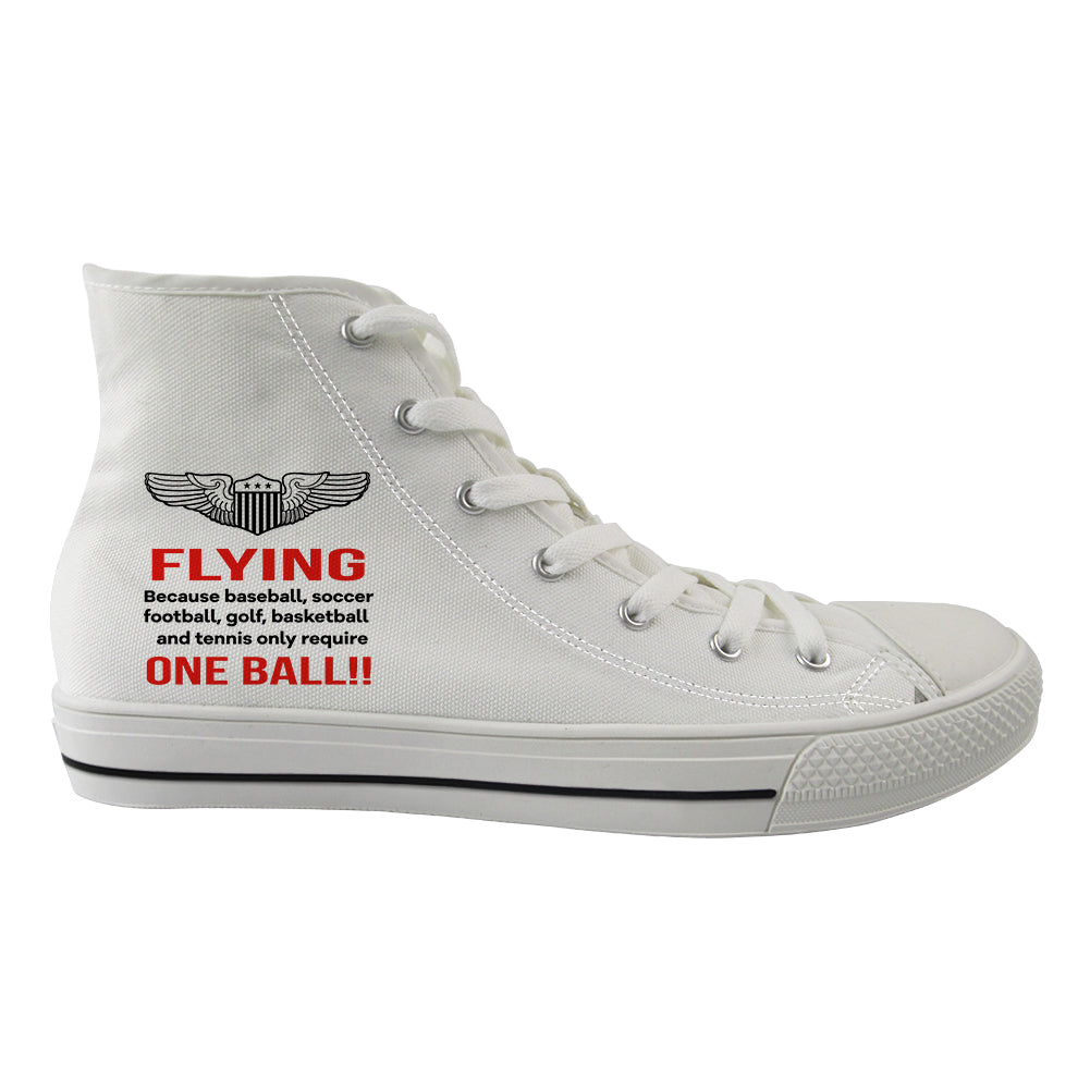 Flying One Ball Designed Long Canvas Shoes (Women)