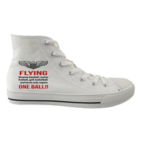 Thumbnail for Flying One Ball Designed Long Canvas Shoes (Women)