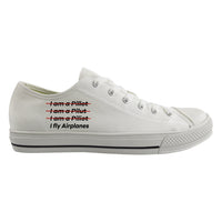 Thumbnail for I Fly Airplanes Designed Canvas Shoes (Men)