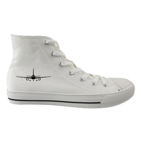 Thumbnail for Boeing 757 Silhouette Designed Long Canvas Shoes (Women)