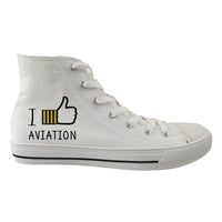 Thumbnail for I Like Aviation Designed Long Canvas Shoes (Women)