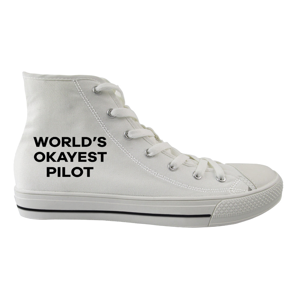 World's Okayest Pilot Designed Long Canvas Shoes (Women)