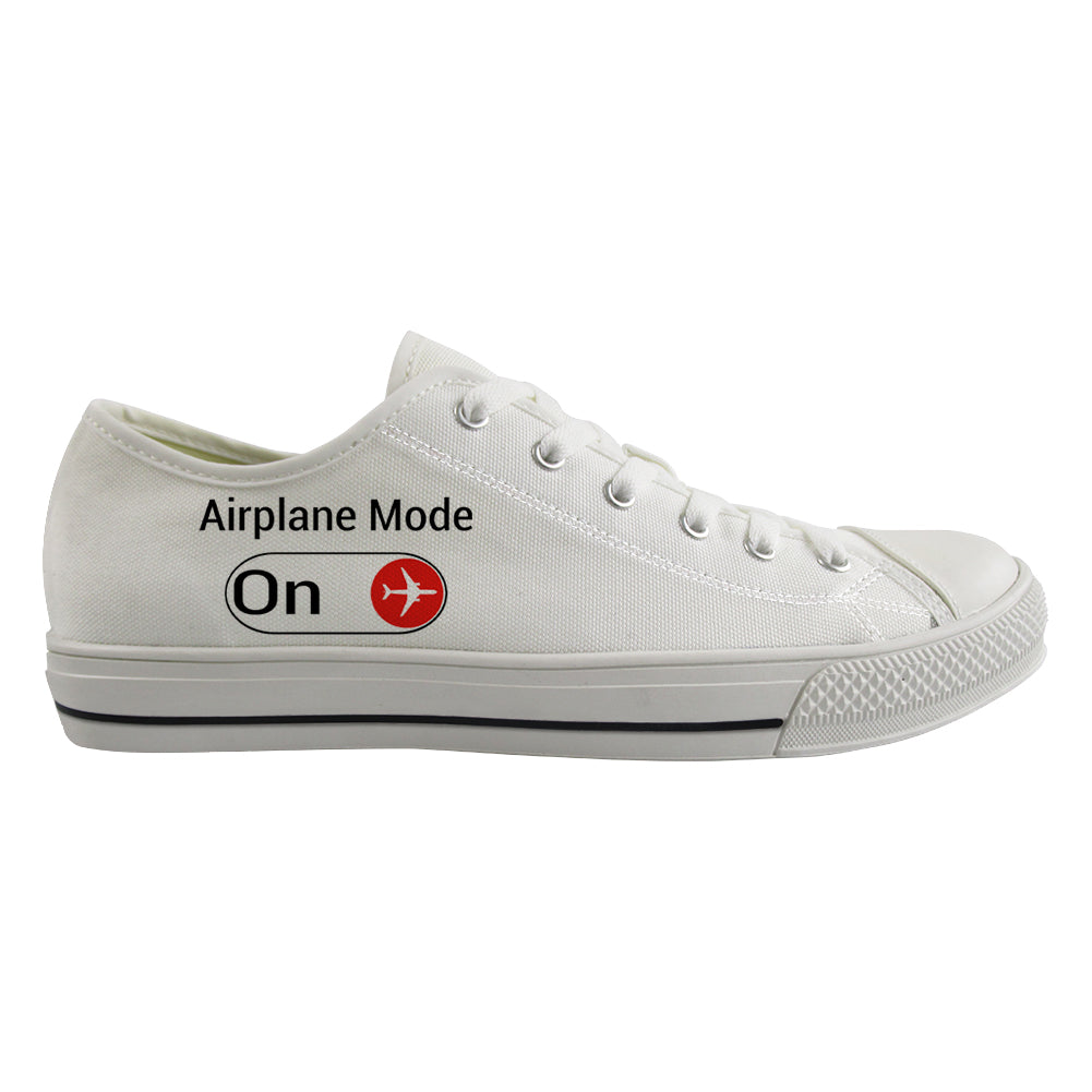 Airplane Mode On Designed Canvas Shoes (Men)