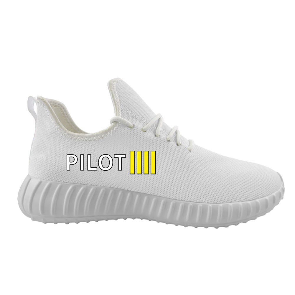 Pilot & Stripes (4 Lines) Designed Sport Sneakers & Shoes (WOMEN)