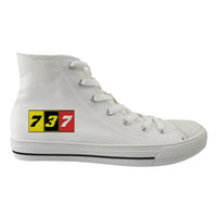 Thumbnail for Flat Colourful 737 Designed Long Canvas Shoes (Women)