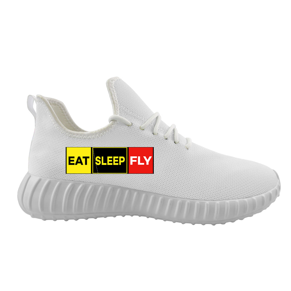 Eat Sleep Fly (Colourful) Designed Sport Sneakers & Shoes (WOMEN)