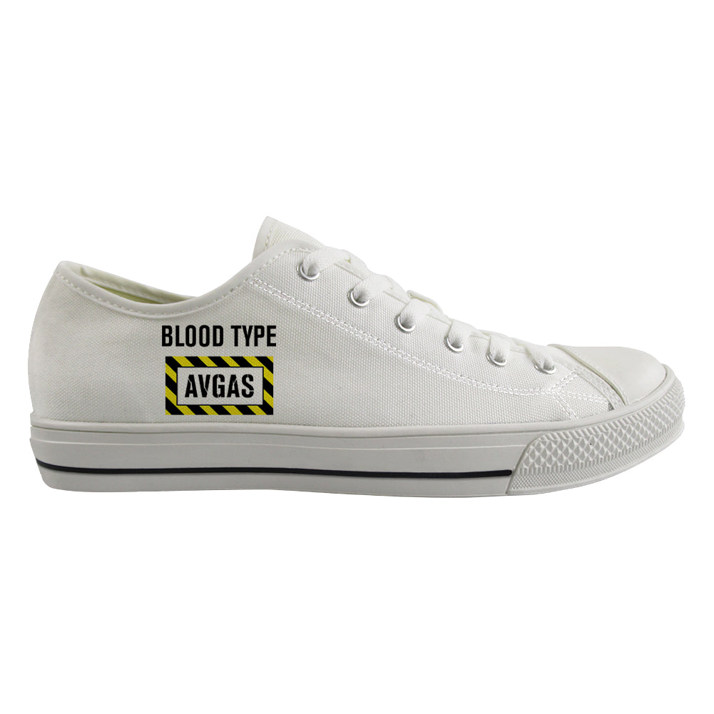 Blood Type AVGAS Designed Canvas Shoes (Men)