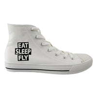 Thumbnail for Eat Sleep Fly Designed Long Canvas Shoes (Men)