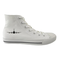 Thumbnail for Airbus A380 Silhouette Designed Long Canvas Shoes (Women)