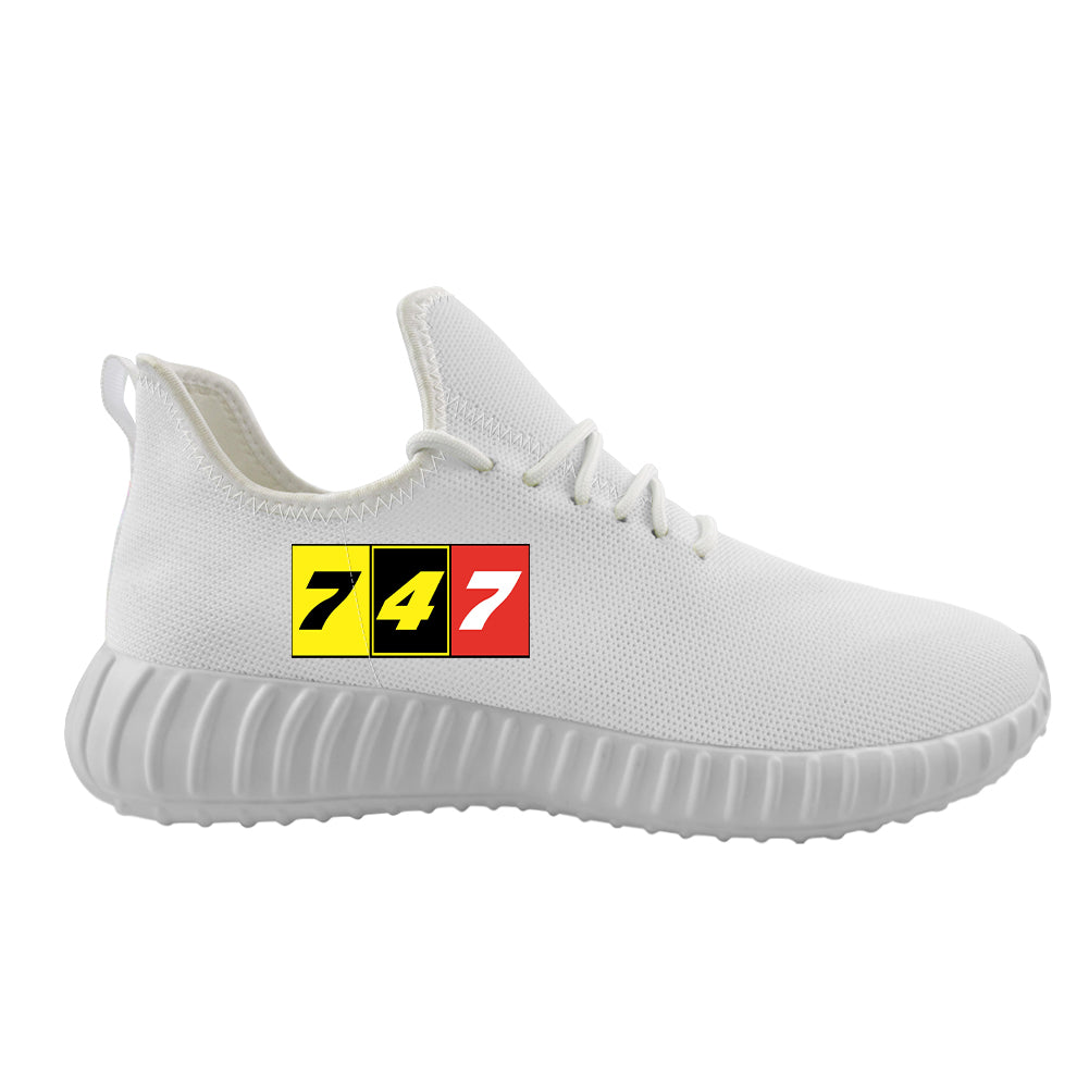 Flat Colourful 747 Designed Sport Sneakers & Shoes (WOMEN)