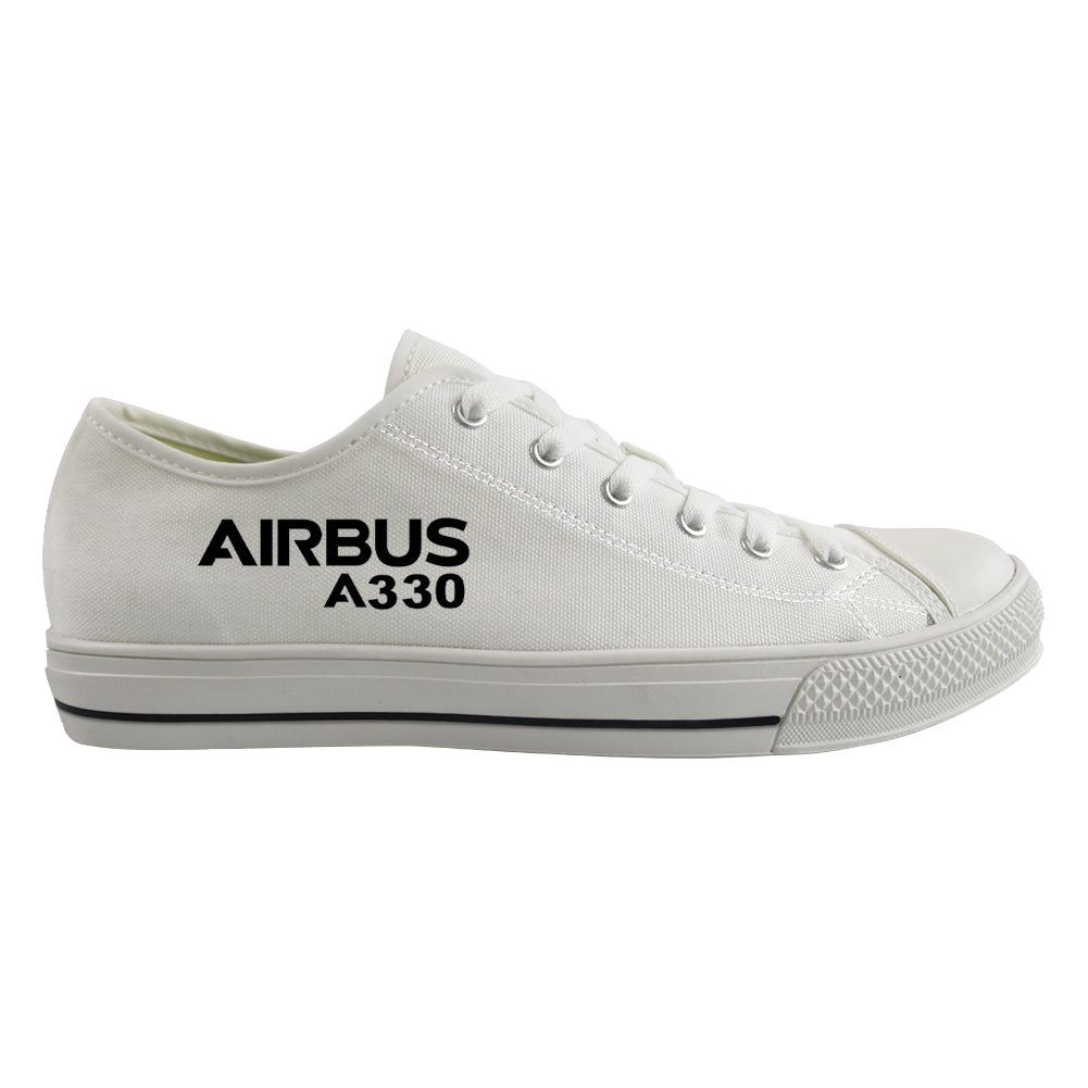 Airbus A330 & Text Designed Canvas Shoes (Women)