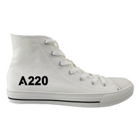 Thumbnail for A220 Flat Text Designed Long Canvas Shoes (Women)