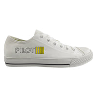 Thumbnail for Pilot & Stripes (4 Lines) Designed Canvas Shoes (Men)