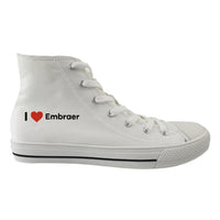 Thumbnail for I Love Embraer Designed Long Canvas Shoes (Men)