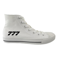 Thumbnail for 777 Flat Text Designed Long Canvas Shoes (Women)