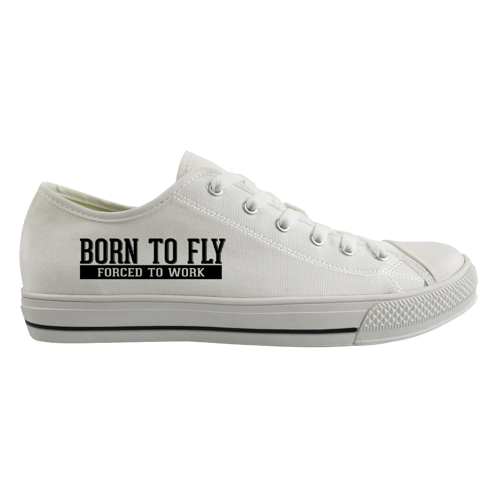 Born To Fly Forced To Work Designed Canvas Shoes (Men)
