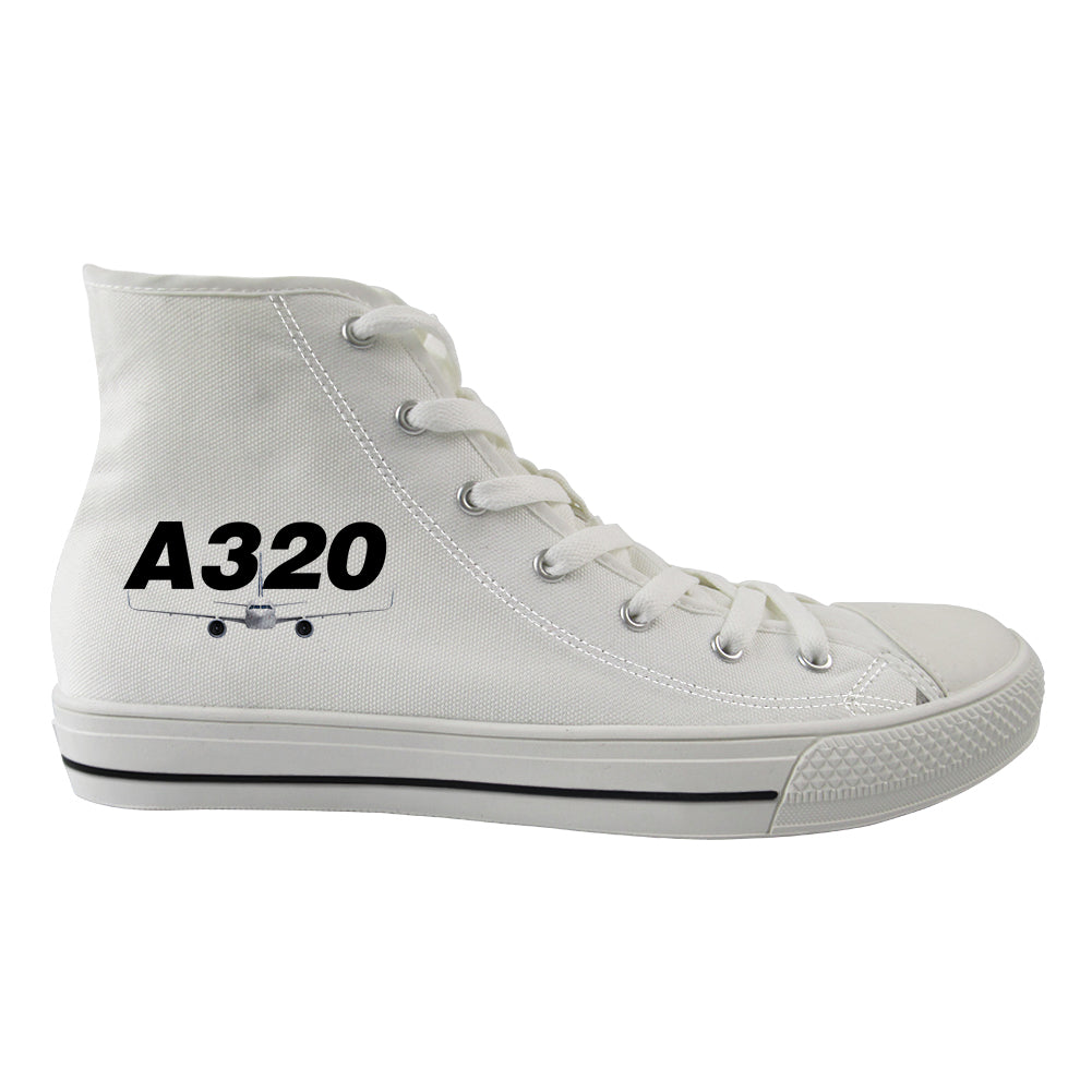 Super Airbus A320 Designed Long Canvas Shoes (Women)