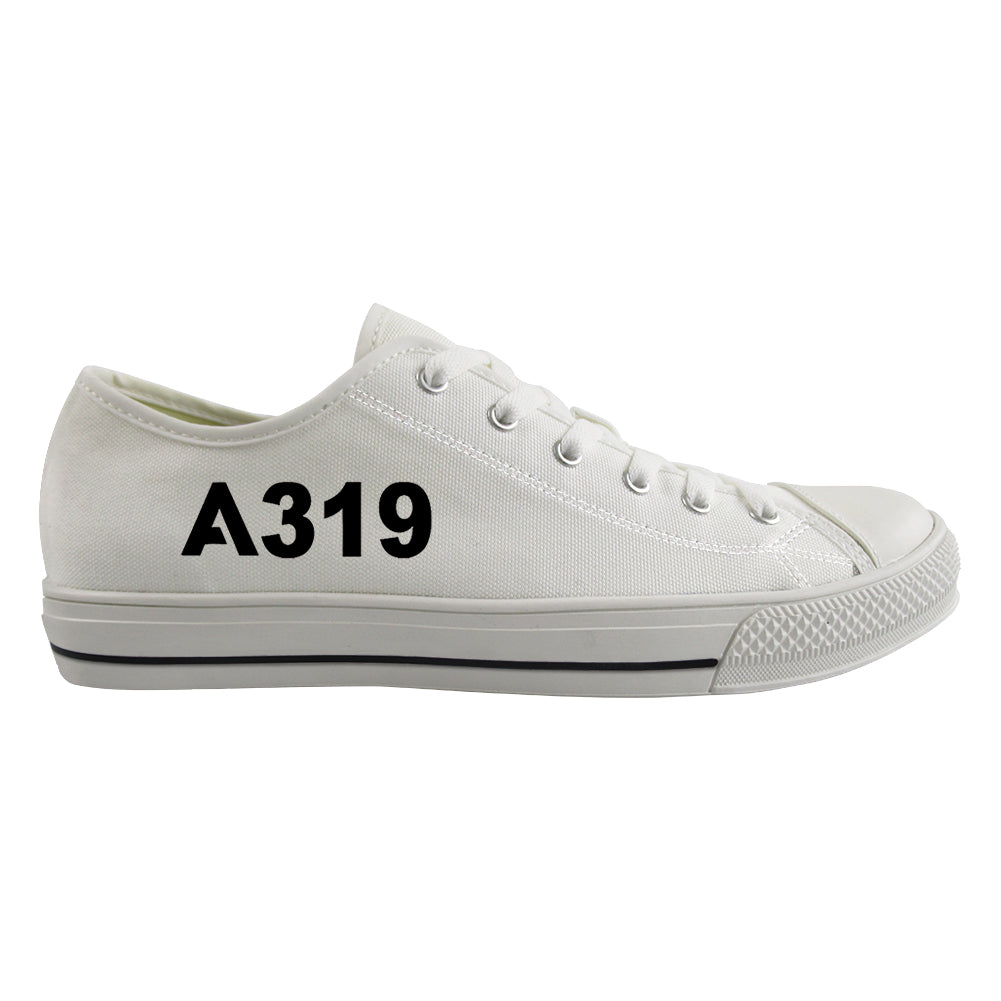 A319 Flat Text Designed Canvas Shoes (Women)