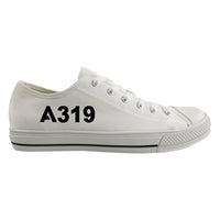 Thumbnail for A319 Flat Text Designed Canvas Shoes (Women)
