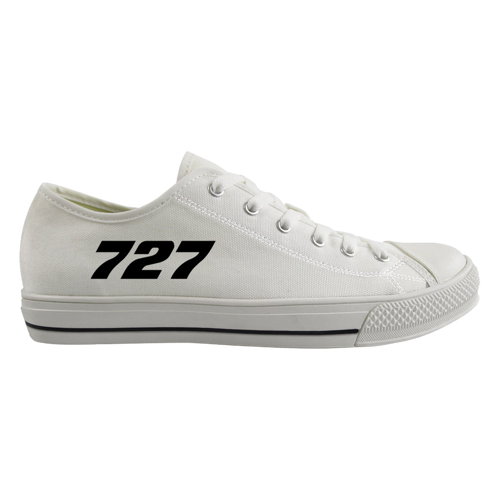727 Flat Text Designed Canvas Shoes (Women)