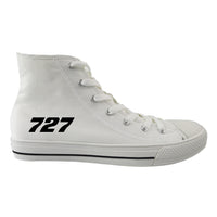 Thumbnail for 727 Flat Text Designed Long Canvas Shoes (Women)