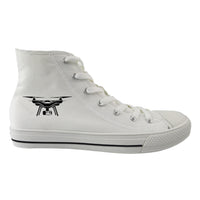 Thumbnail for Drone Silhouette Designed Long Canvas Shoes (Men)