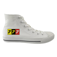 Thumbnail for Flat Colourful 777 Designed Long Canvas Shoes (Men)