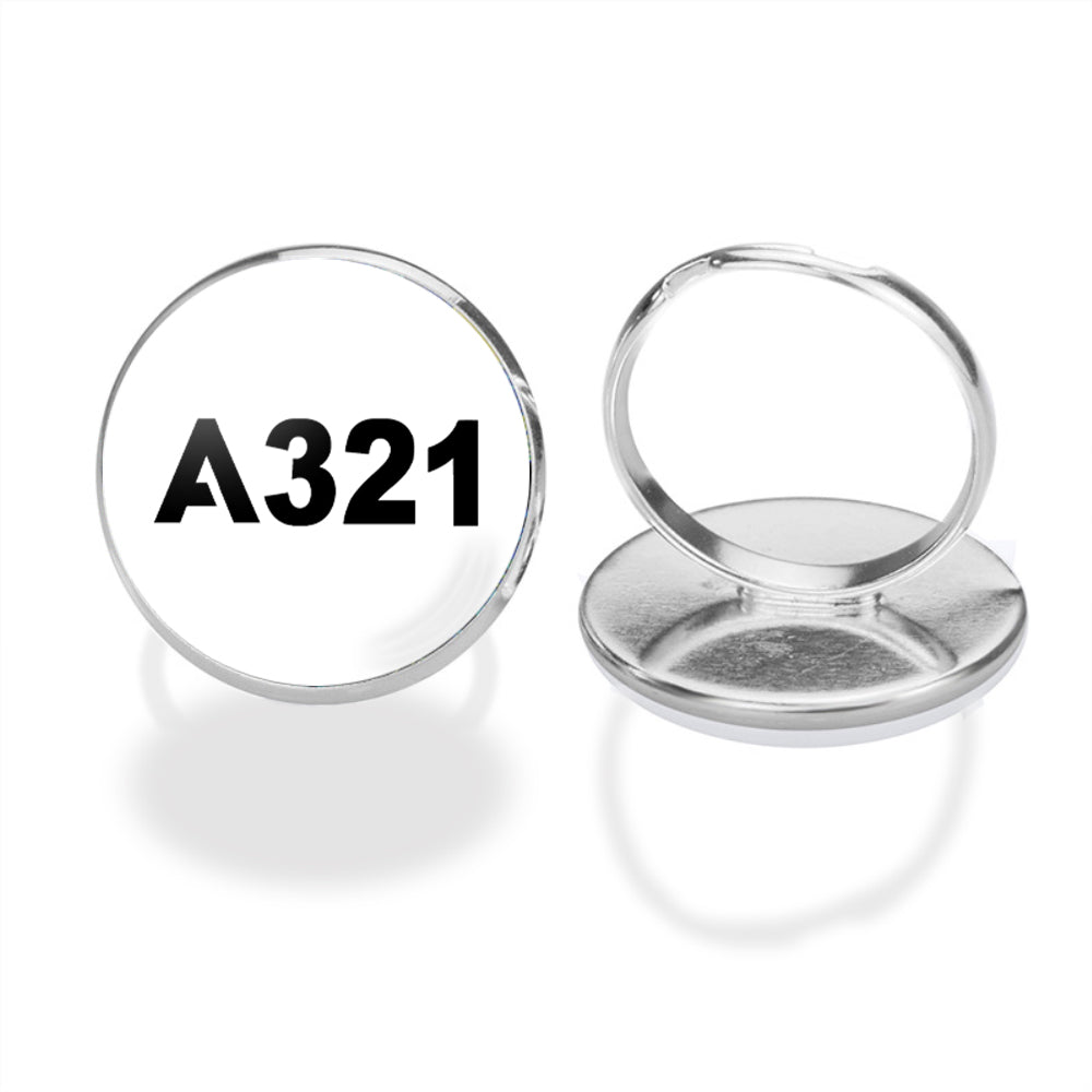 A321 Flat Text Designed Rings