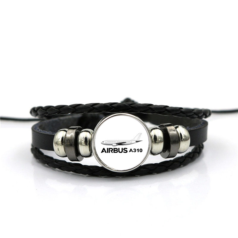 The Airbus A310 Designed Leather Bracelets