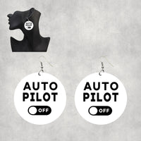 Thumbnail for Auto Pilot Off Designed Wooden Drop Earrings