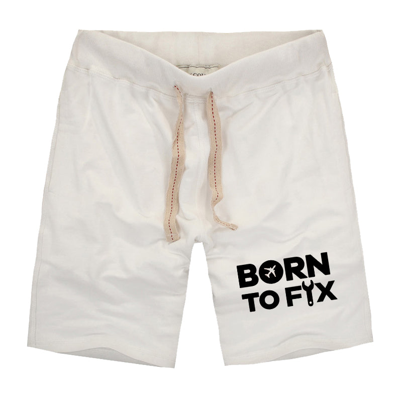 Born To Fix Airplanes Designed Cotton Shorts