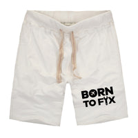 Thumbnail for Born To Fix Airplanes Designed Cotton Shorts
