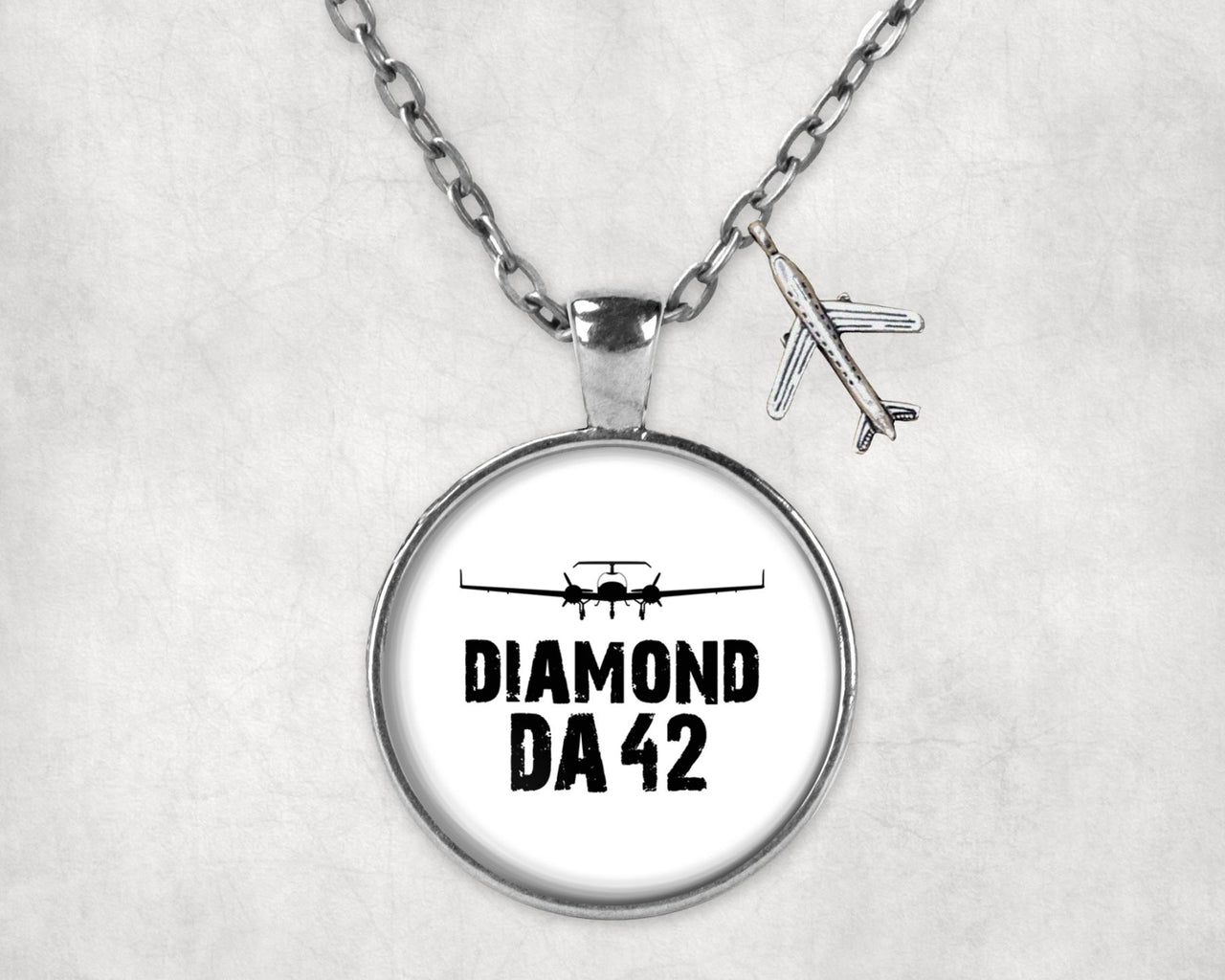 Diamond DA42 & Plane Designed Necklaces