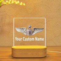 Thumbnail for Custom Name (US Air Force & Star) Designed Night Lamp