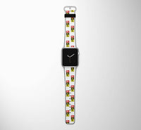 Thumbnail for Flat Colourful 737 Designed Leather Apple Watch Straps