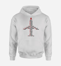 Thumbnail for Airplane Shape Aviation Alphabet Designed Hoodies