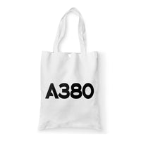 Thumbnail for A380 Flat Text Designed Tote Bags